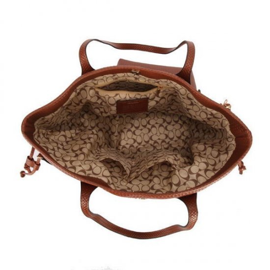 Coach City Knitted Medium Brown Totes DZL